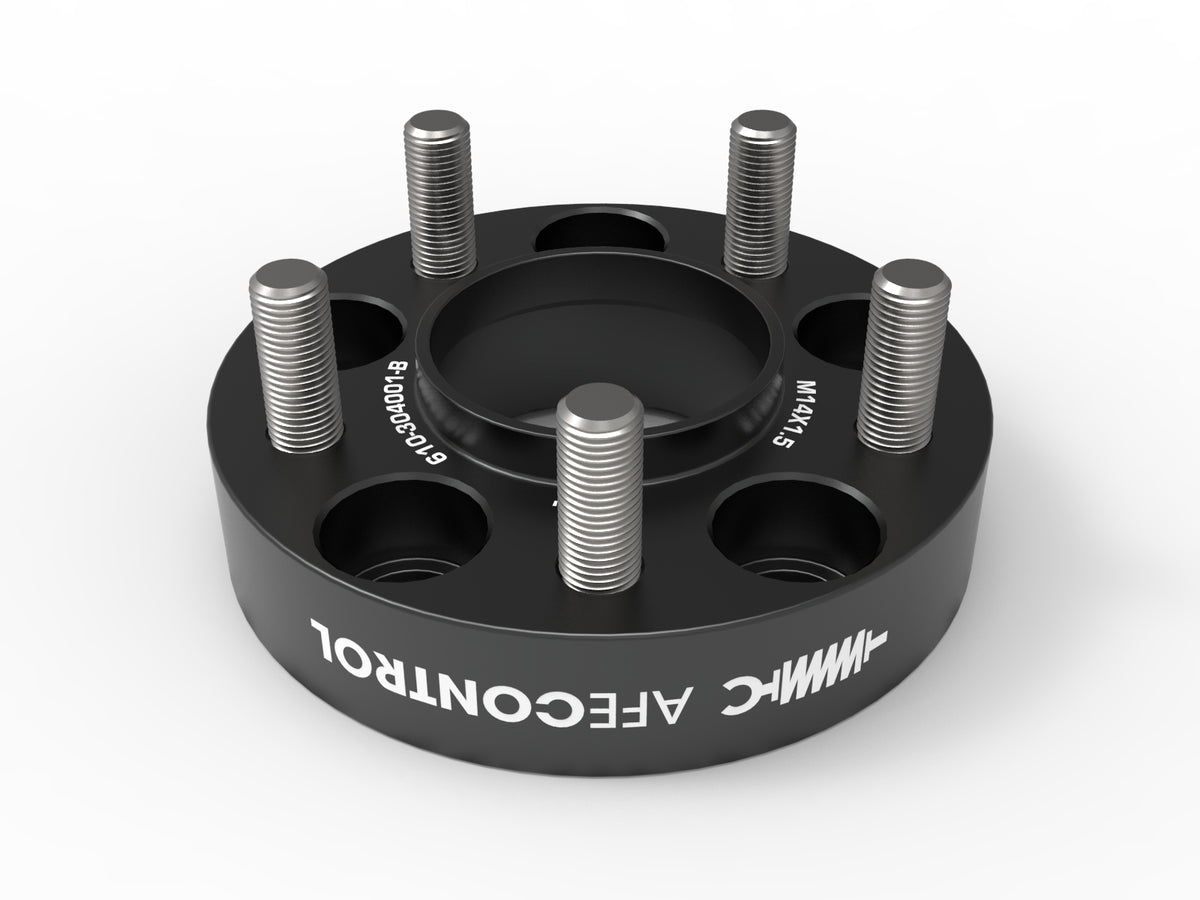 aFe 1.25in Billet Spacers 5x114.3 CB70.5 | Ford Mustang/Explorer (15-24/20-23) (610-304001-B)