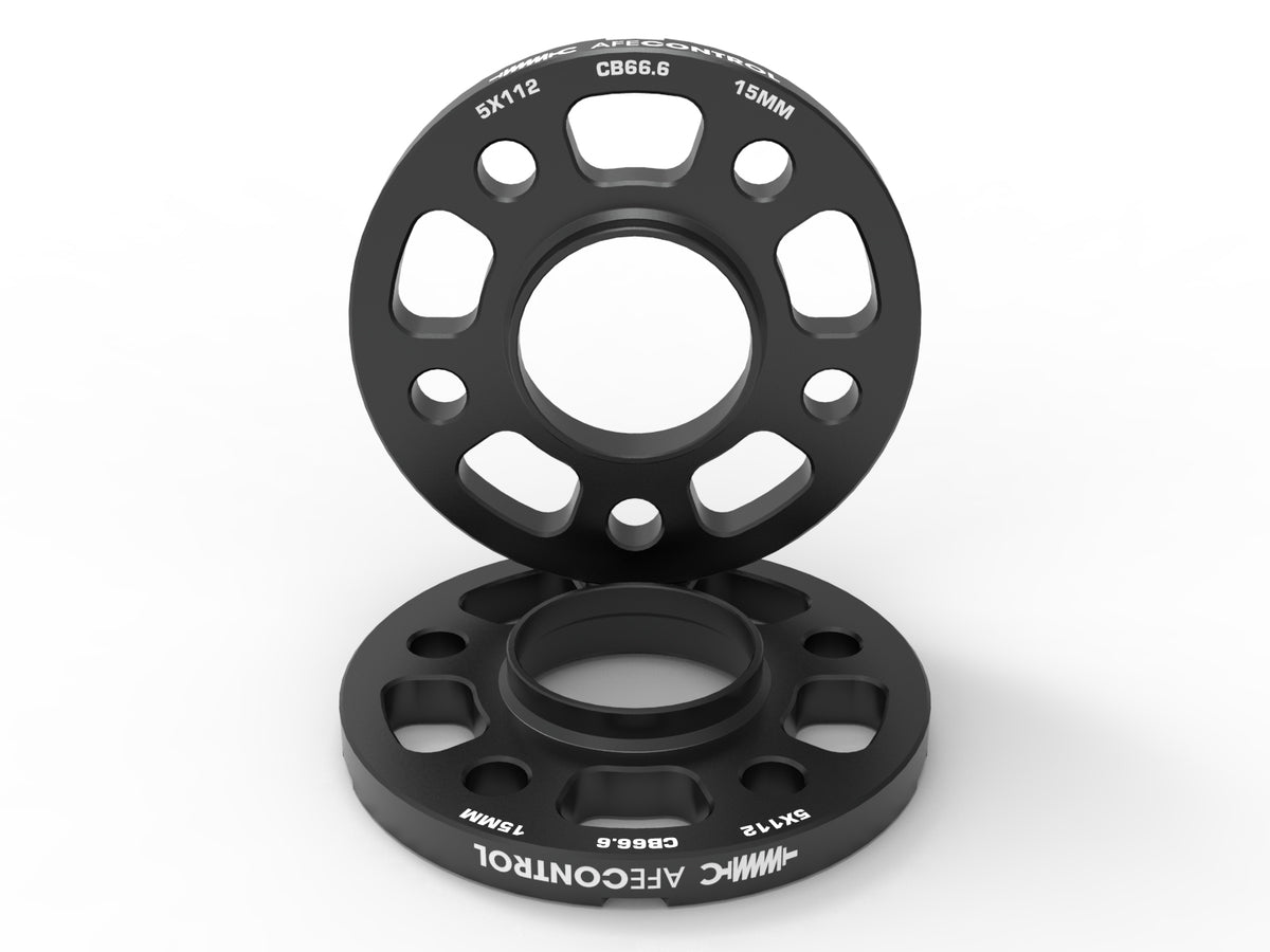 aFe Billet Aluminum Wheel Spacers 15mm 5x112 CB66.6 | Toyota GR Supra / BMW G-Series (610-721002-B)