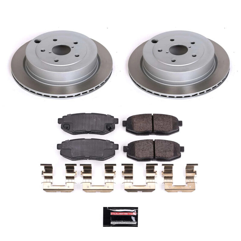 PowerStop 08-14 Subaru Tribeca Rear Semi-Coated Rotor Kit (SC4645)