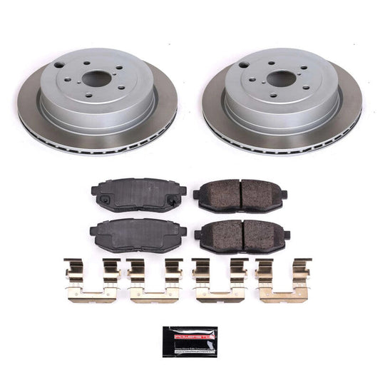 PowerStop 08-14 Subaru Tribeca Rear Semi-Coated Rotor Kit (SC4645)