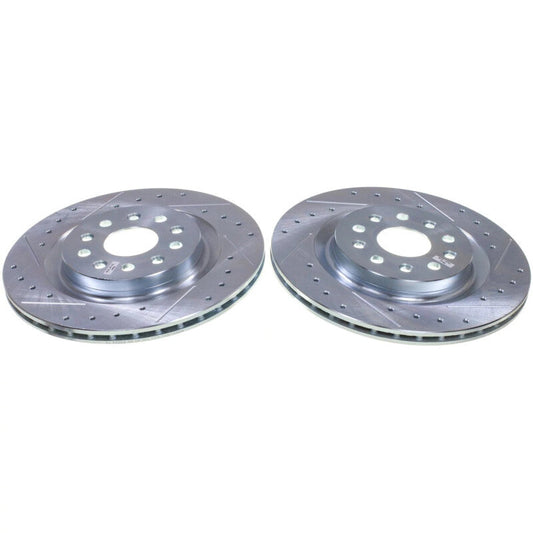 PowerStop 22-24 Jeep Grand Cherokee Rear Drilled & Slotted Rotor - Pair (AR83115XPR)