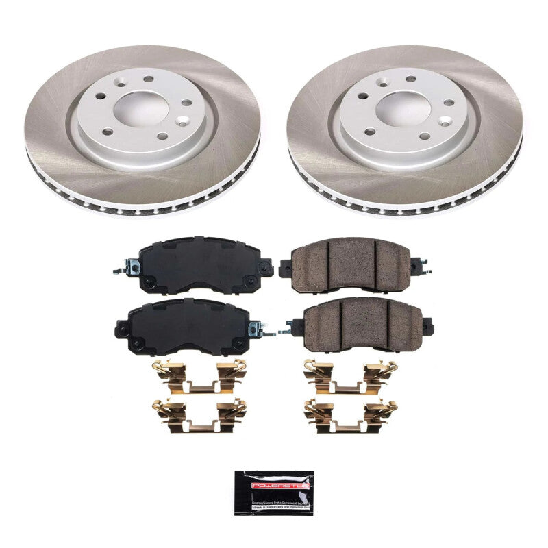PowerStop 14-17 Nissan LEAF Front Semi-Coated Rotor Kit (SC7215)