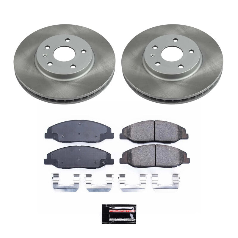 PowerStop 08-14 Cadillac CTS Front Semi-Coated Rotor Kit (SC4721)