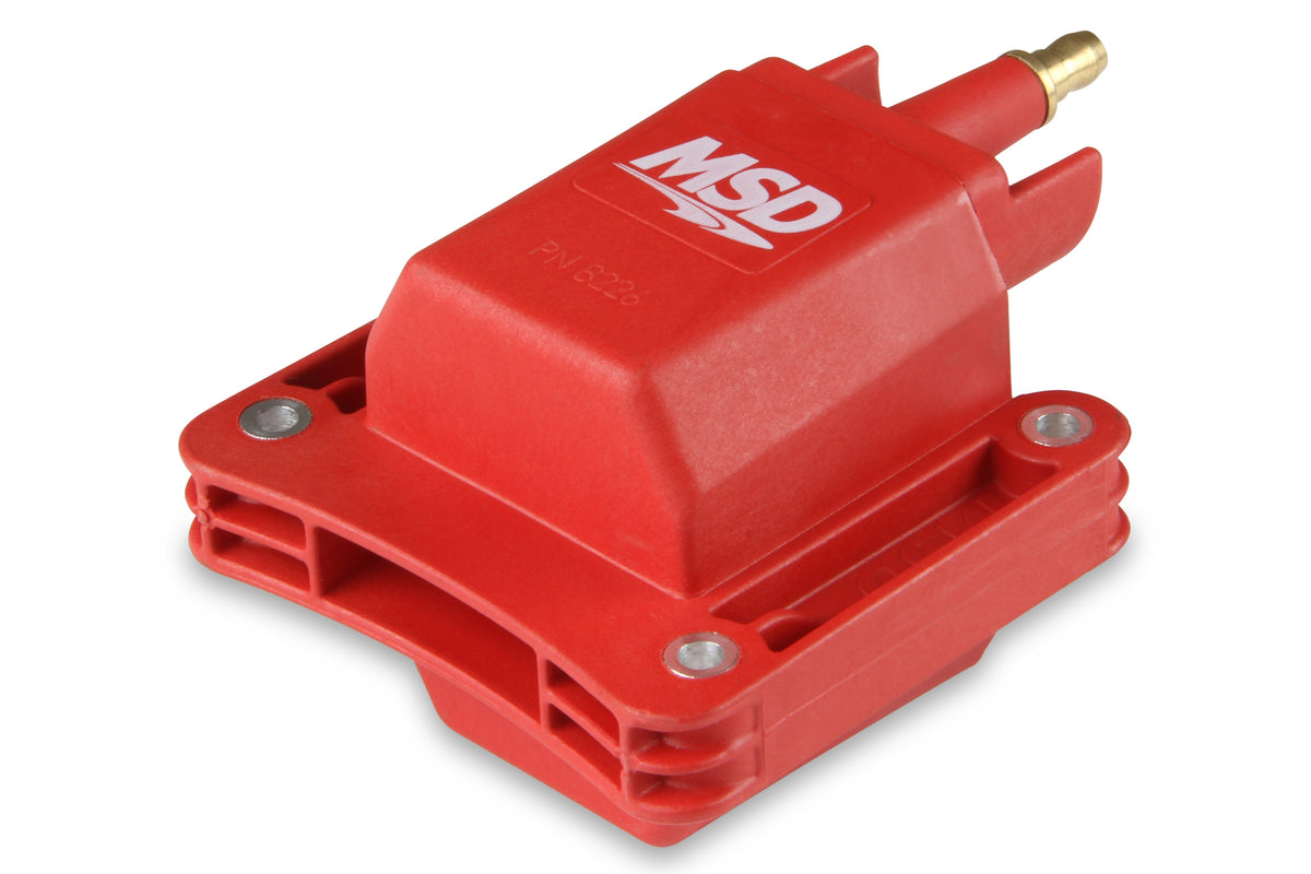 MSD 8226 Ignition Coil Dual Connector, Red, HEI Style
