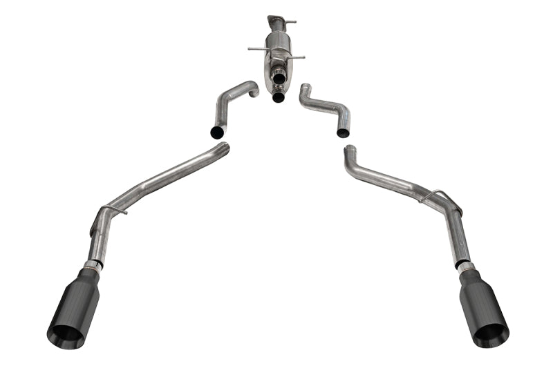 Corsa 19+ Ram 1500 5.7L HEMI 3.0in Catback Dual Rear Exit Gunmetal Tips (21435GNM)