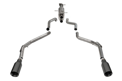 Corsa 19+ Ram 1500 5.7L HEMI 3.0in Catback Dual Rear Exit Gunmetal Tips (21435GNM)