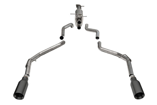 Corsa 19+ Ram 1500 5.7L HEMI 3.0in Catback Dual Rear Exit Gunmetal Tips (21435GNM)