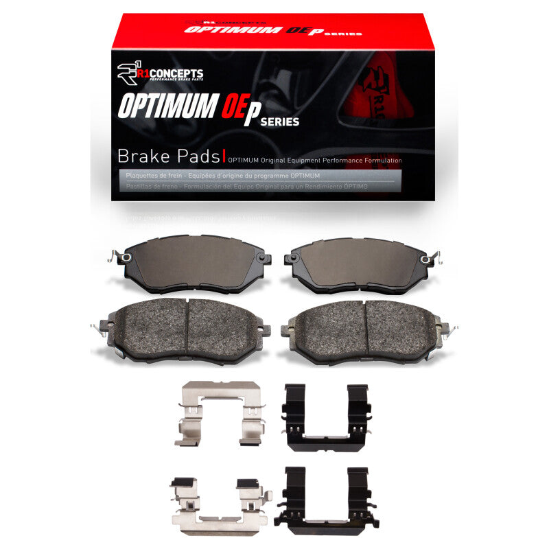 R1 Concepts Optimum OEp Front Brake Pads | Subaru Tribeca/Legacy/Outback/Forester/WRX (2551-1078-01)