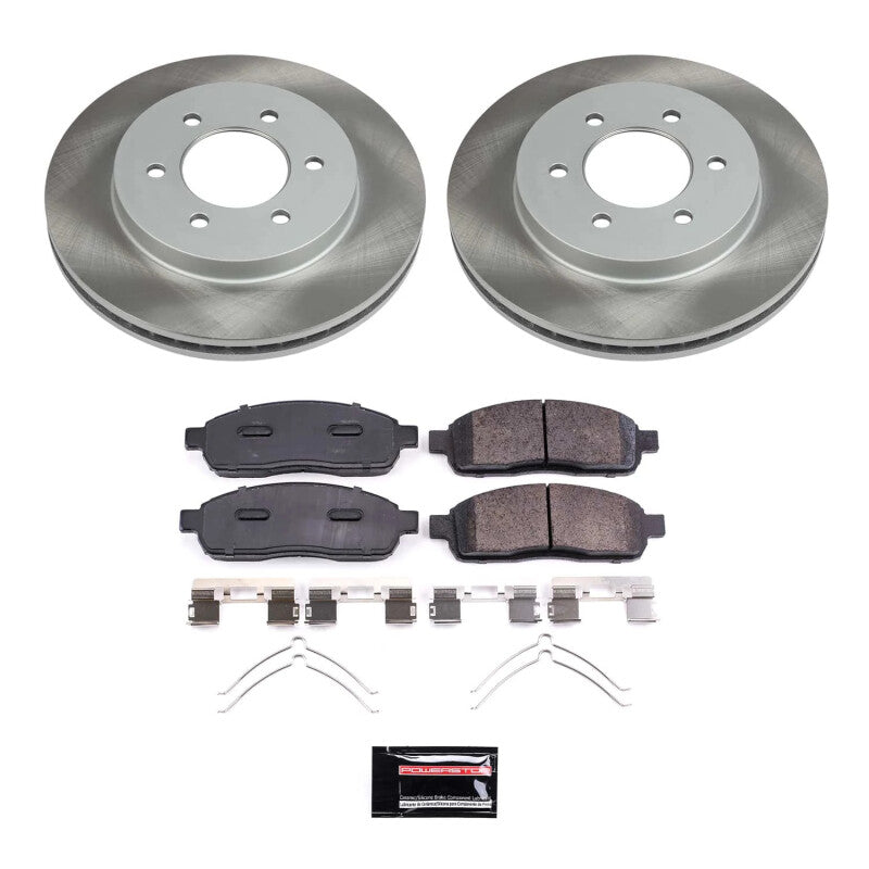 PowerStop 06-08 Lincoln Mark LT Front Semi-Coated Rotor Kit (SC1943)