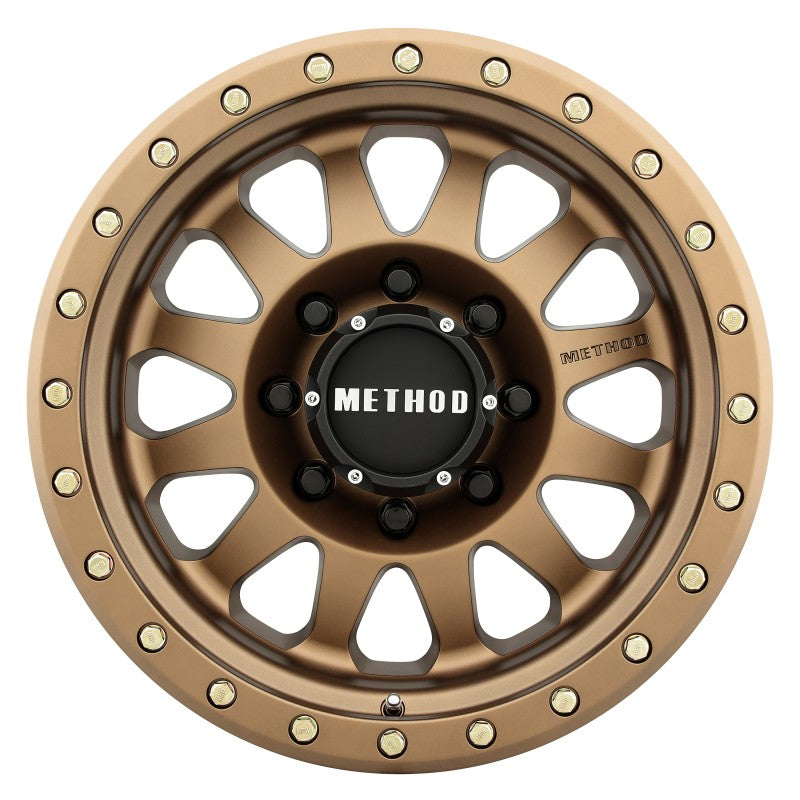 (set of 4) Method MR304 Double Standard Bronze | 17x8.5" +0mm | 8x6.5in Wheel