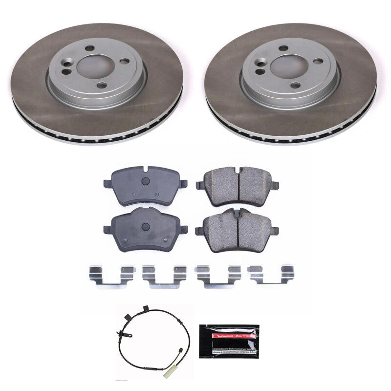 PowerStop 12-15 Mini Cooper Front Semi-Coated Rotor Kit (SC6741)