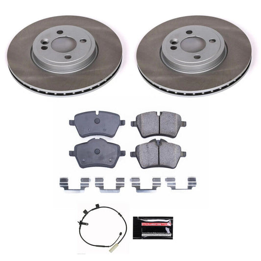 PowerStop 12-15 Mini Cooper Front Semi-Coated Rotor Kit (SC6741)