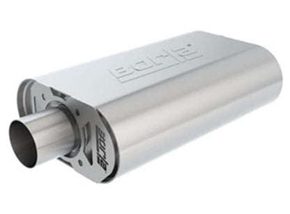 Borla CrateMuffler SBC 283/327/350 S-Type 2.5in Offset/Center Oval (400825) | Small Block Chevy