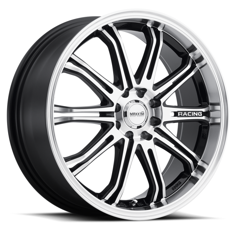 (set of 4) Konig Maxxim Ferris Black Machine Face | 17x7" +40mm | 8x100/114.3mm Wheel