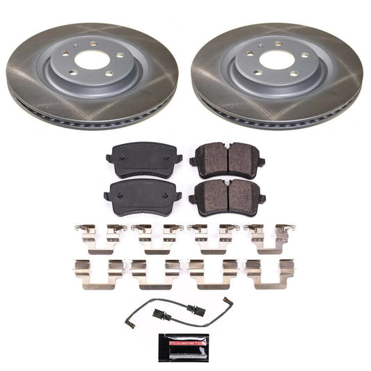 PowerStop Rear Semi-Coated Rotor Kit | 2015–2021 Porsche Macan (SC6001)