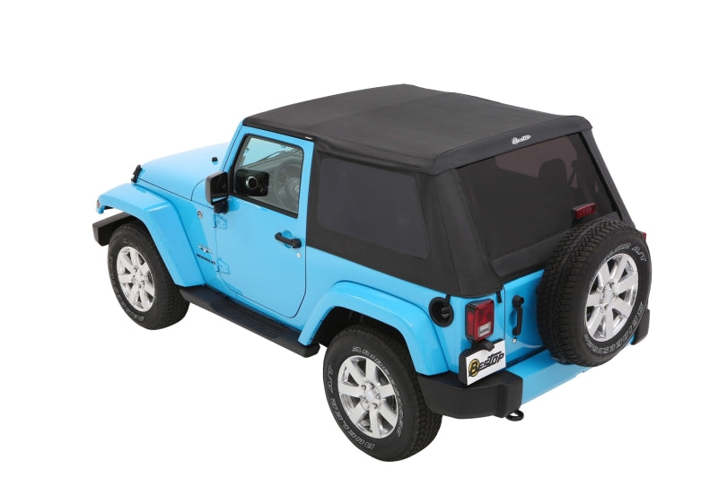 Bestop 56852-17 Trektop NX Black Twill Soft Top for 07-18 Jeep Wrangler JK 2DR