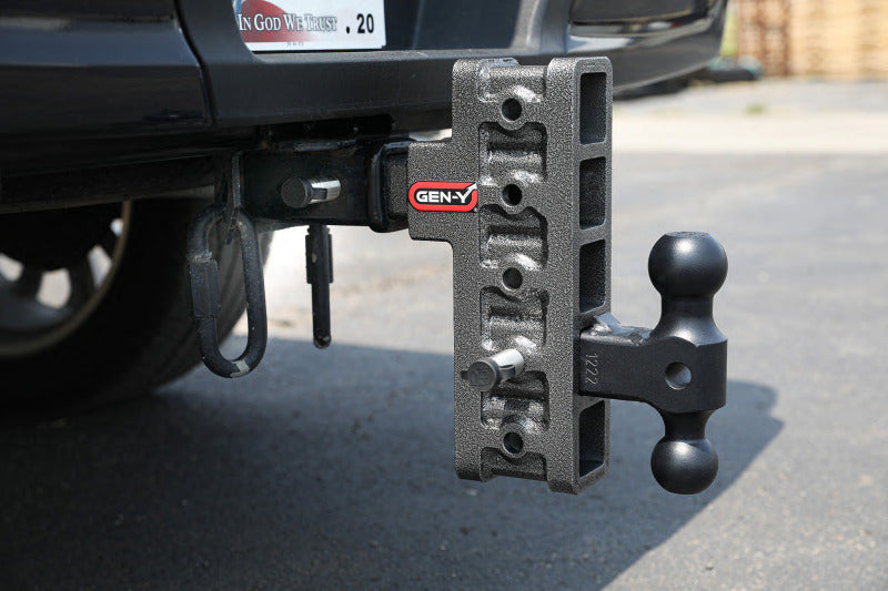 Gen-Y Mega Duty 3in Shank 6in Drop 3.5K TW 32K Hitch w/GH-0161 Dual-Ball/GH-0162 Pintle Lock