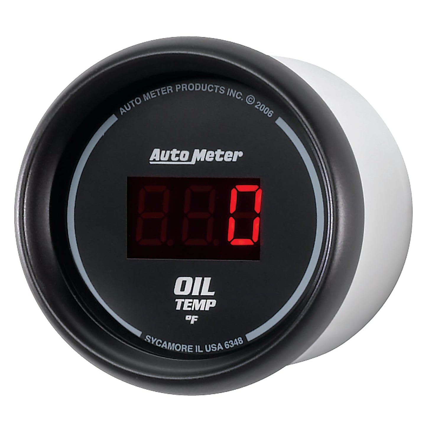AutoMeter Black 0-400F Digital Oil Temp Gauge (6348)