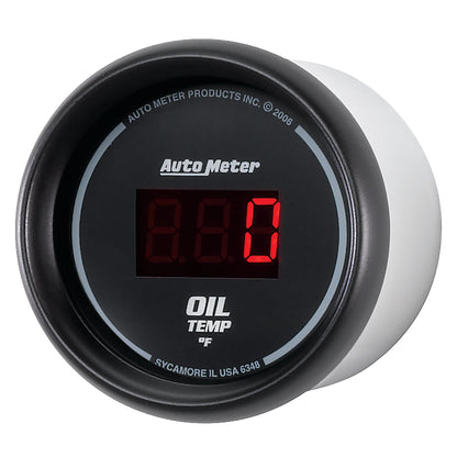 AutoMeter Black 0-400F Digital Oil Temp Gauge (6348)