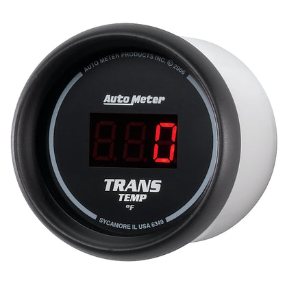 AutoMeter Z Series 52mm Black Digital 0-300 Deg F Transmission Temperature Gauge (6349)