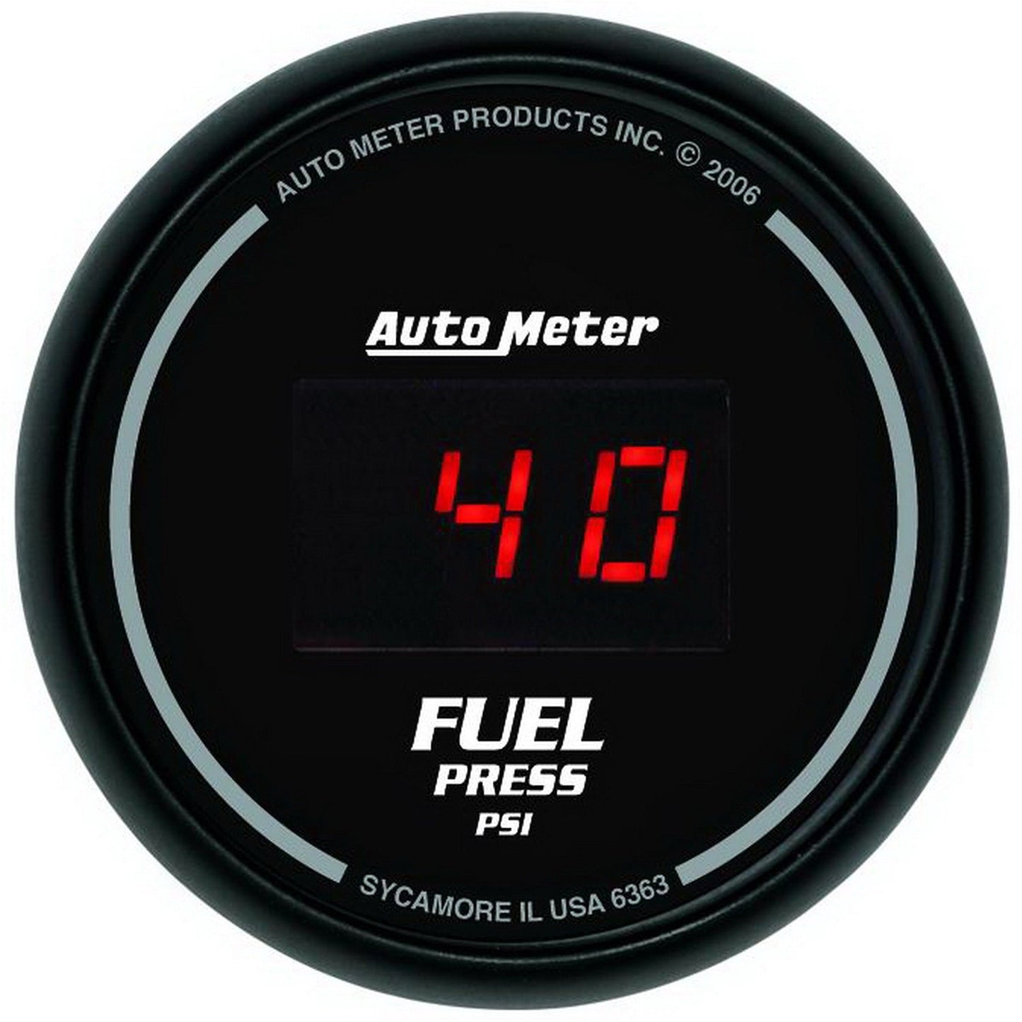 AutoMeter Z Series 52mm Black Digital 5-100 PSI Fuel Pressure Gauge (6363)