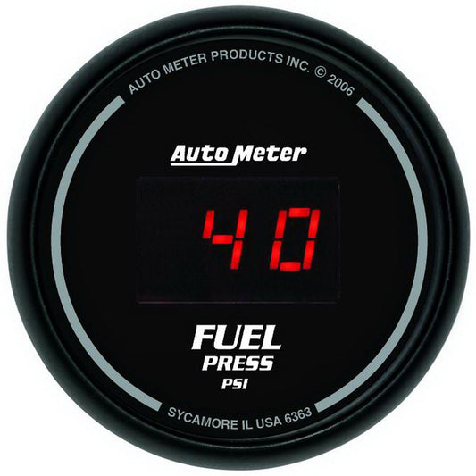 AutoMeter Z Series 52mm Black Digital 5-100 PSI Fuel Pressure Gauge (6363)