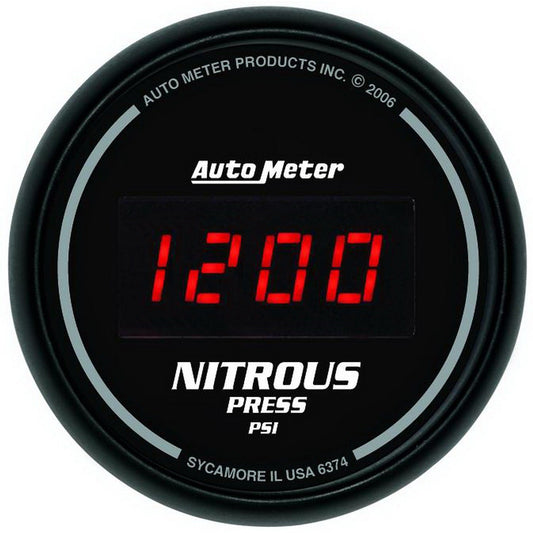 AutoMeter Z Series 52mm Digital 0-1600 PSI Nitrous Pressure Gauge (6374)