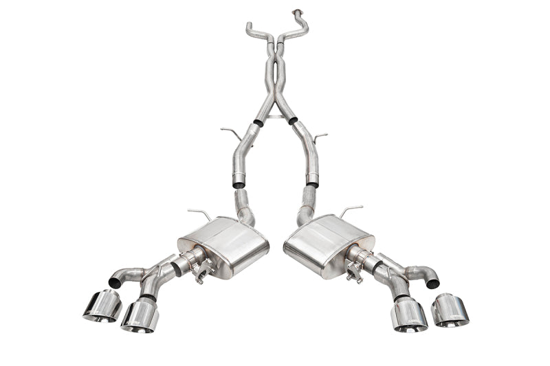 CORSA Xtreme Valved / 3.0 in Cat-Back 4.5 in Slash Tips | 2022+ Cadillac CT4-V Blackwing (21317)
