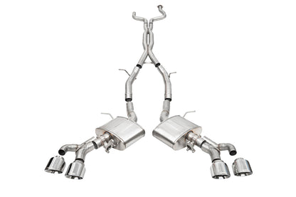 CORSA Xtreme Valved / 3.0 in Cat-Back 4.5 in Slash Tips | 2022+ Cadillac CT4-V Blackwing (21317)