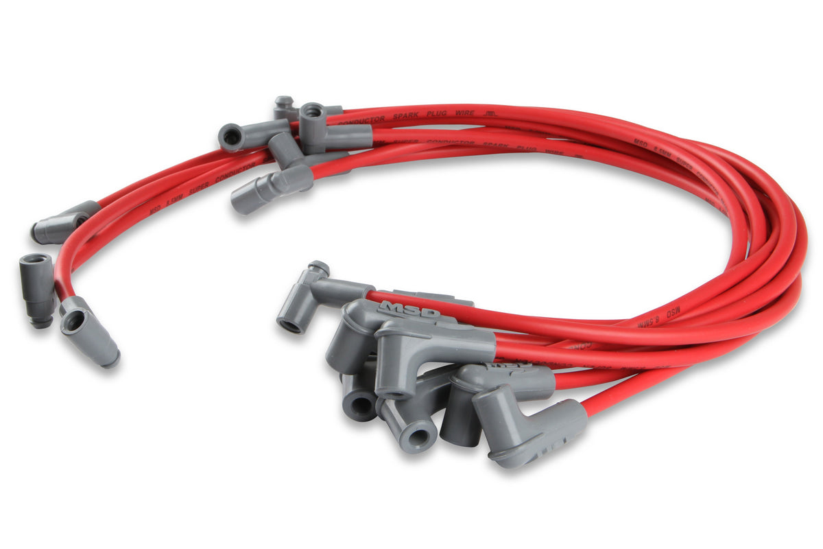 MSD 31359 Super Conductor Spark Plug Wire Set Red