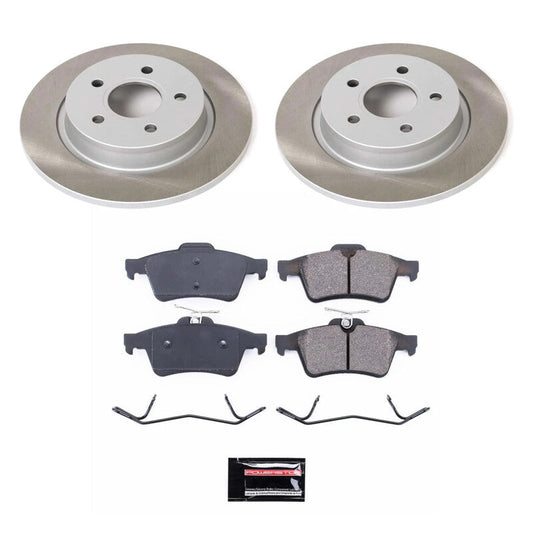 PowerStop 06-11 Volvo V50 Rear Semi-Coated Rotor Kit (SC4613)