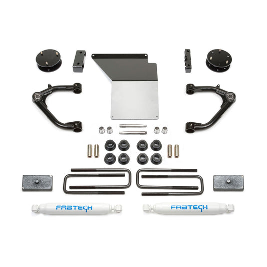 Fabtech 4" Uniball Upper Control Arm System w/ Rear Performance Shocks | GM C/K1500 Pickup (14-18) (K1071)