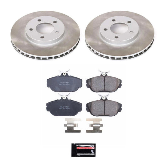 PowerStop 94-00 Mercury Sable Front Semi-Coated Rotor Kit (SC1327)