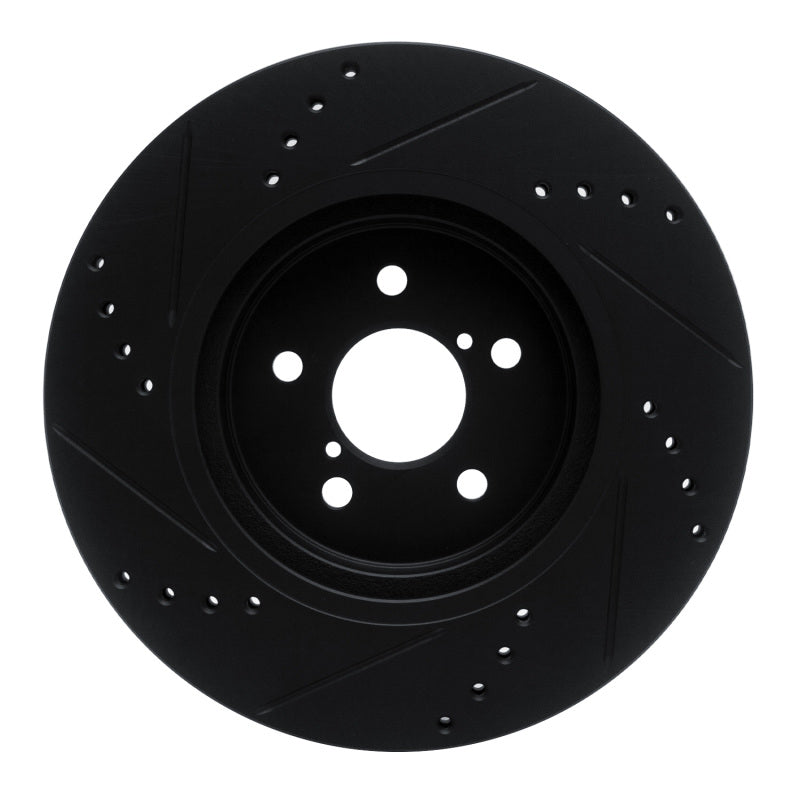 R1 Impreza 17-23 Drilled & Slotted Black Rotor | Subaru Impreza/Crosstrek (12-23) (ECB-13037R)