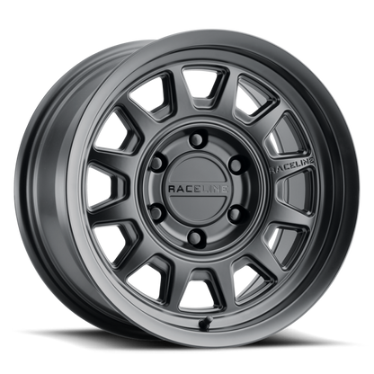 (set of 4) Raceline 952 Aero Satin Black | 17x8.5" +0mm | 6x135mm Wheel