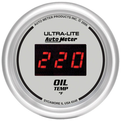 AutoMeter Ultra-Lite 52MM 0-340 Deg F Digital Oil Temperature (6548)