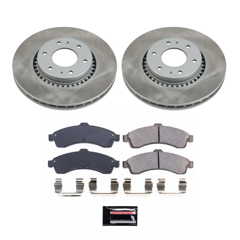 PowerStop 2005 Saab 9-7x Front Semi-Coated Rotor Kit (SC2061)