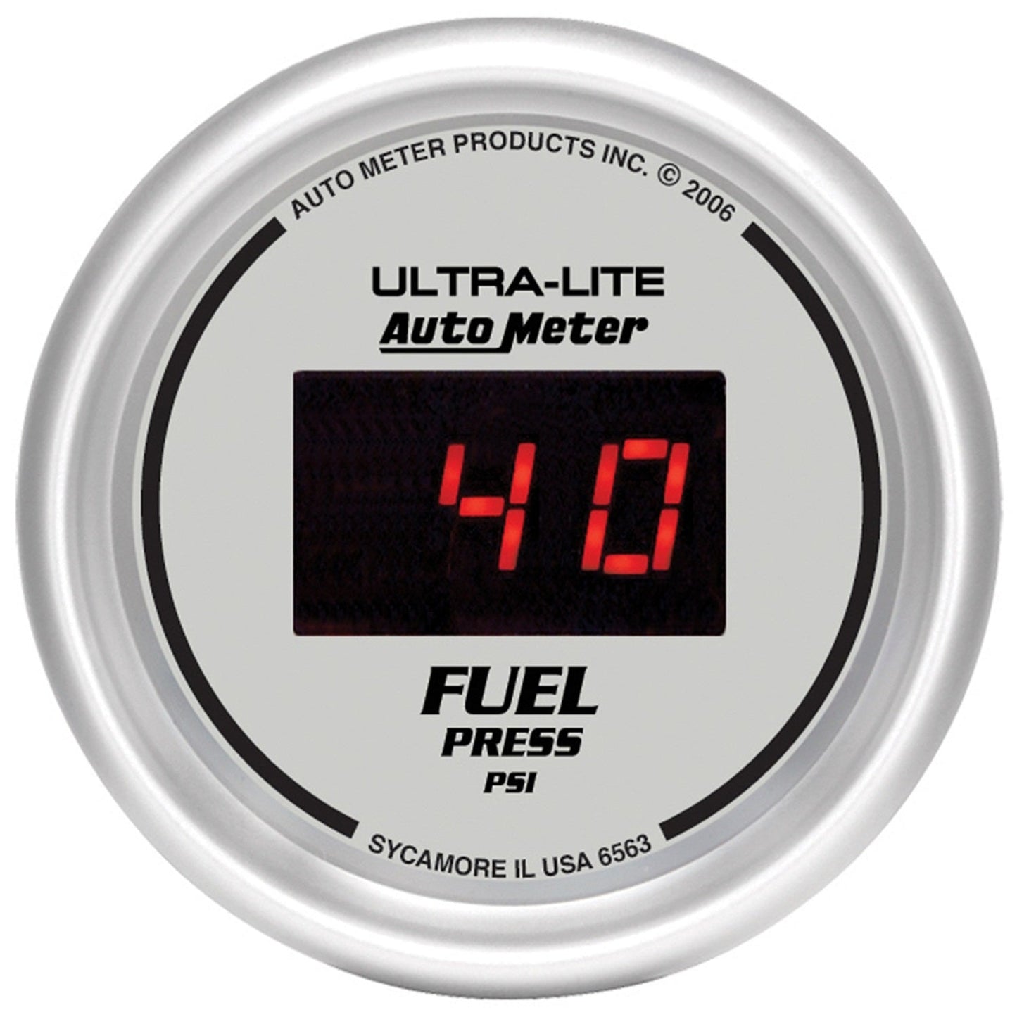AutoMeter Ultra-Lite 52MM 5-100 PSI Digital Fuel Pressure Gauge (6563)