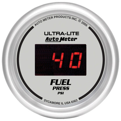 AutoMeter Ultra-Lite 52MM 5-100 PSI Digital Fuel Pressure Gauge (6563)