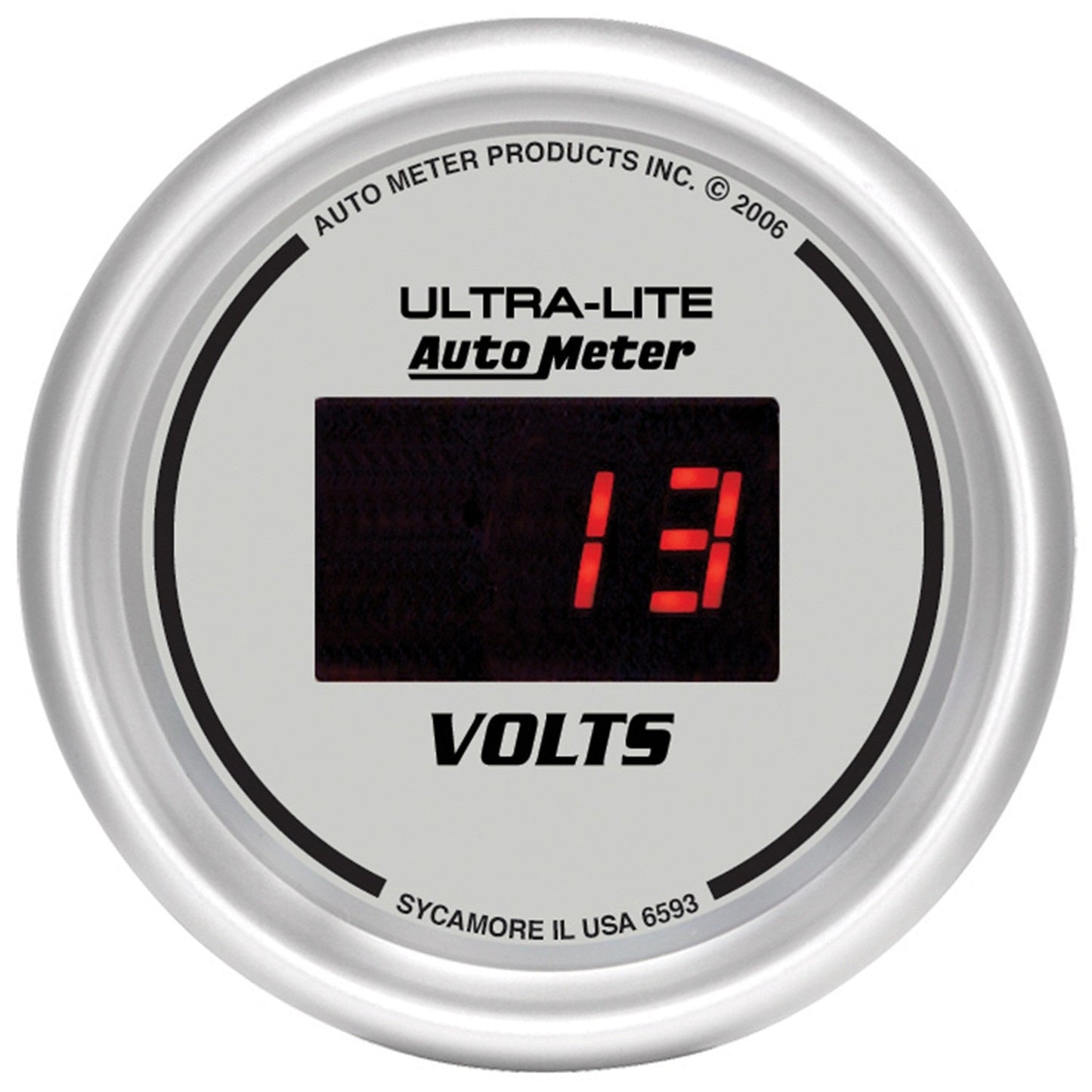 AutoMeter Ultra-Lite 2-1/16in 8-18 Volts Digital Voltmeter (6593)