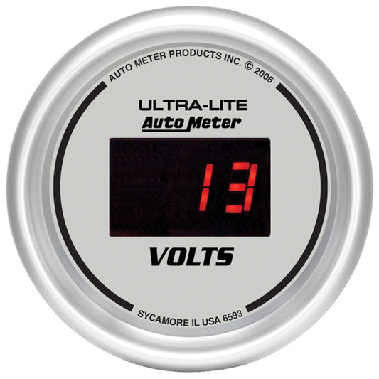 AutoMeter Ultra-Lite 2-1/16in 8-18 Volts Digital Voltmeter (6593)