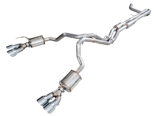 AWE 3015-42321 0FG Dual Exit Exhaust Chrome Tips for 2021-2025 Escalade 6.2L