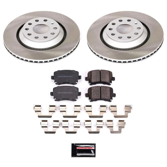 PowerStop 2008 Volkswagen R32 Rear Semi-Coated Rotor Kit (SC4628)