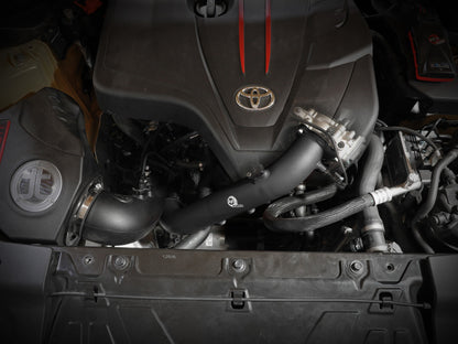 aFe BladeRunner 2-3/4in Black Aluminum Charge Pipe | Toyota Supra GR 2.0L (21) (46-20488-B)