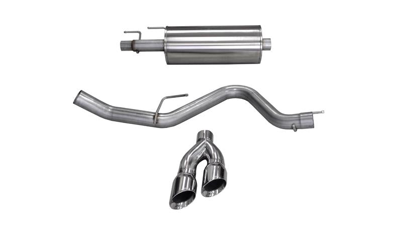 Corsa 4in Tips Single Side Dual Exhaust | Ford F-150 (15-20) 3.5L Eco (14836)