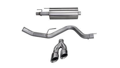 Corsa 4in Tips Single Side Dual Exhaust | Ford F-150 (15-20) 3.5L Eco (14836)
