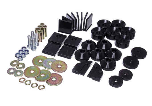Energy Suspension 1.4101G Body Mount Set - Black For 1986-1995 Suzuki Samurai