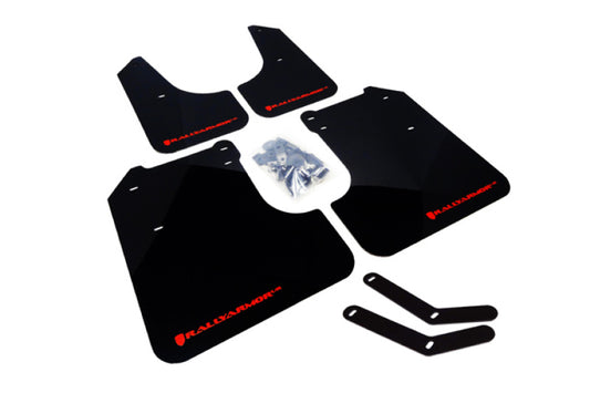 Rally Armor UR Black Mud Flaps | Subaru WRX (08-10) / Impreza 2.5i (08-11) (MF6-UR-BLK/WH)