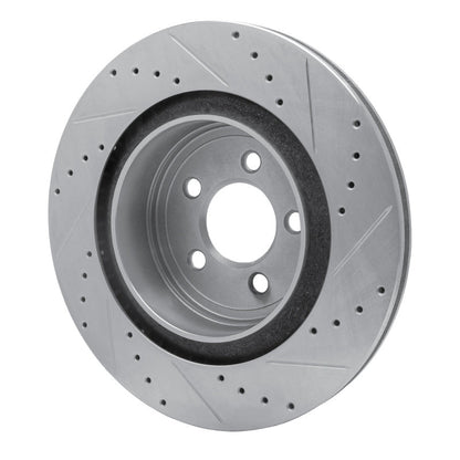 DFC Drilled & Slotted Silver Brake Rotor (REAR LEFT): Dodge Charger (06-23)