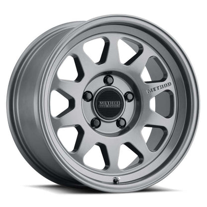 (set of 4) Method MR316 Gloss Titanium | 17x8" +25mm | 6x5.5in Wheel